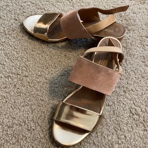 Toms Rose Gold Heels, size 9